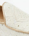 alt message - Manyavar Men Star White Sequined Loafers image number 1